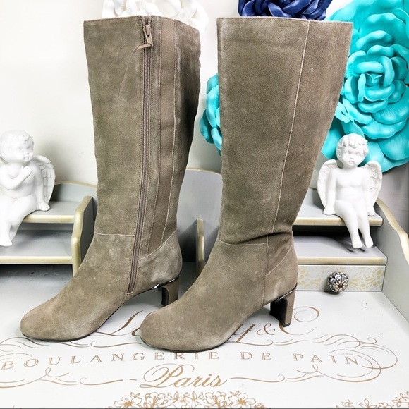 REBEL Jenny Taupe suede tall boot - Picture 3 of 12